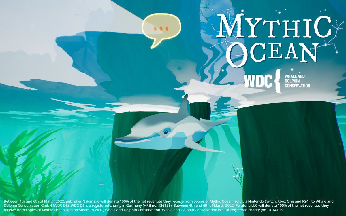Don't forget! If you buy <a href="/MythicOceanGame/">Mythic Ocean - ✨Available Now!✨</a> this weekend, your purchase will support our work protecting whales and dolphins 🐬

Buy now on Steam, Switch, Xbox or Playstation. Promotion ends soon!

👉 bit.ly/MythicWDC