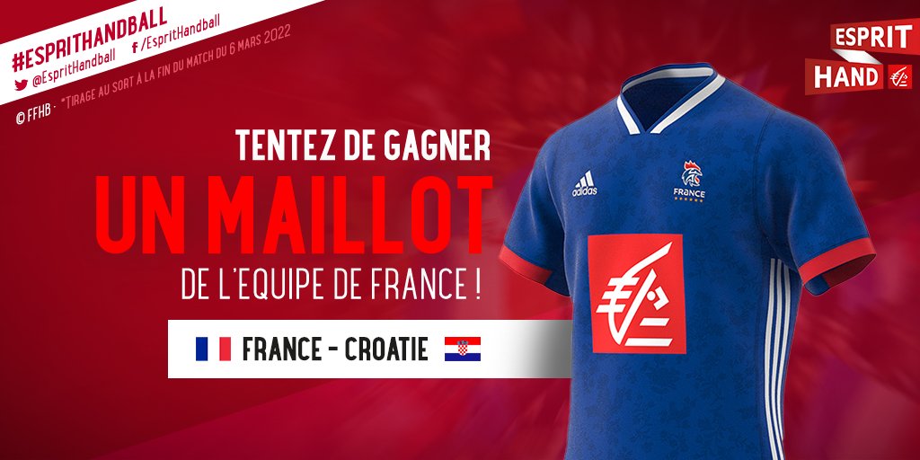 EspritHandball's tweet photo. #VousEtreUtile 
On vous offre un maillot de l'équipe de France à l'occasion de #FRACRO ! 😍
Follow + RT pour participer  😃
#EspritHandball https://t.co/kOMKDPMsOj