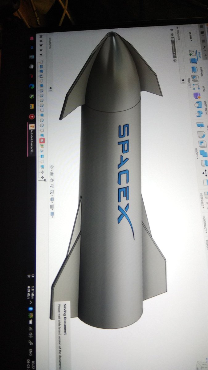 _moon_raker_'s tweet photo. It was amazing experience to witness all the tests of Starship. Thank you @elonmusk for your vision to be the multi-planetary species and the @SpaceX team for doing amazing back-end non stop hard work. 
Creating Starship sketch with pen &amp; paper to making the 3D model of the same. https://t.co/rk6pH81ZaY