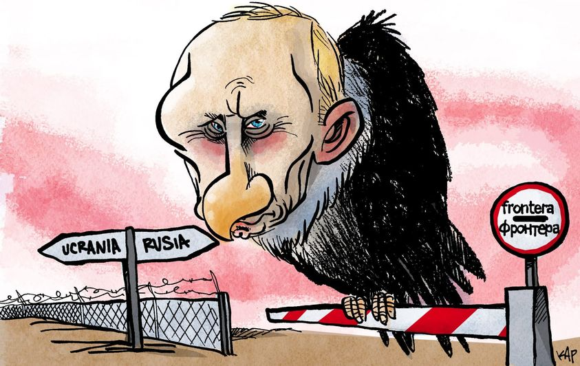 Em pleno sec. XXI há um terrorista psicopata que sonha com um regresso ao tempo de Pedro, o Grande, fundador do Império Russo, no sec. XVIII. 
Este abutre, perdeu-se no tempo e quer contribuir ativamente para o que de pior há na História.
Putin, o pequenino.