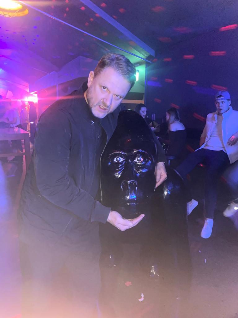 JustinKirkham's tweet photo. Good to see me ol' mate @Lyanco at @electrikclub this isn't a headlock, I wouldn't dare 🤣 https://t.co/xmeLriXFiD