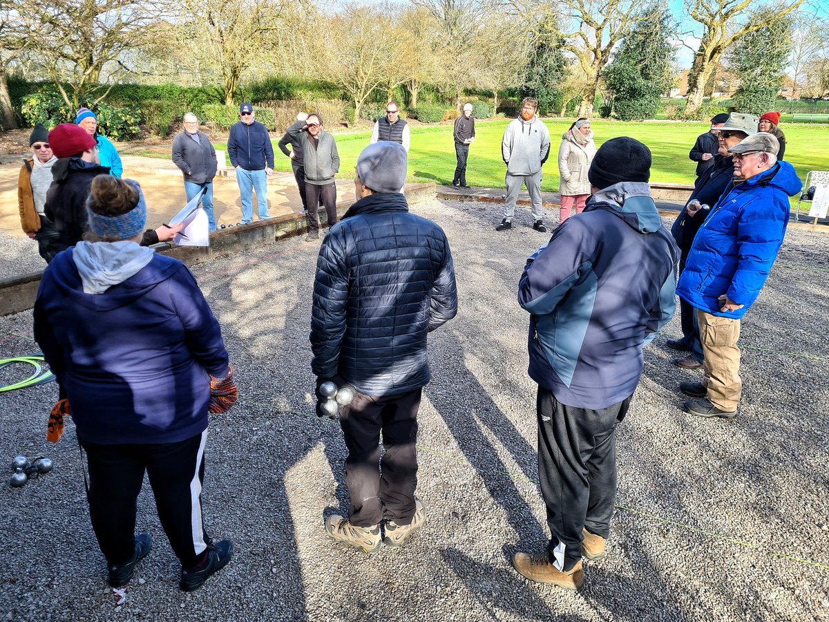 TRFPetanque's tweet photo. We are underway here at the #boulodrome as we host the Pétanque North West Open Doubles competition in the fantastic Victoria Park in #Stretford This event is on all day so be sure to stop by and watch some action.

#Petanque #InclusiveSport #Trafford #PNW #PetanqueNorthWest https://t.co/c7XYoKhe3m