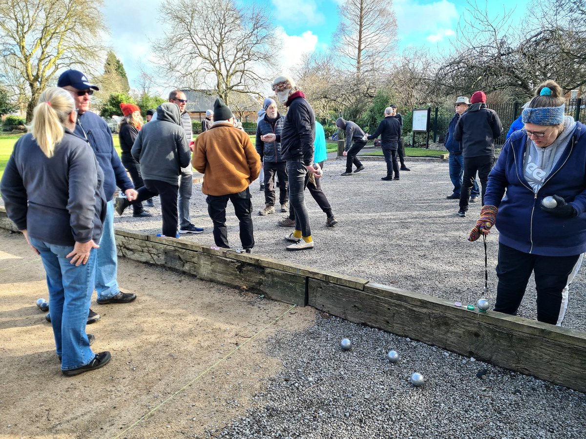 TRFPetanque's tweet photo. We are underway here at the #boulodrome as we host the Pétanque North West Open Doubles competition in the fantastic Victoria Park in #Stretford This event is on all day so be sure to stop by and watch some action.

#Petanque #InclusiveSport #Trafford #PNW #PetanqueNorthWest https://t.co/c7XYoKhe3m