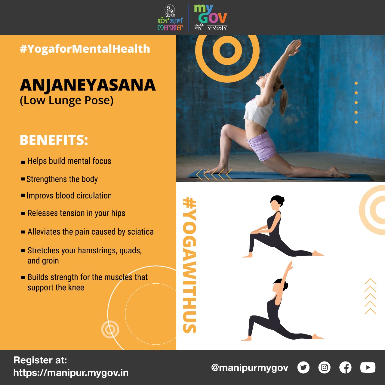 Anjaneyasana (Low Lunge) technique — Maitri Yoga