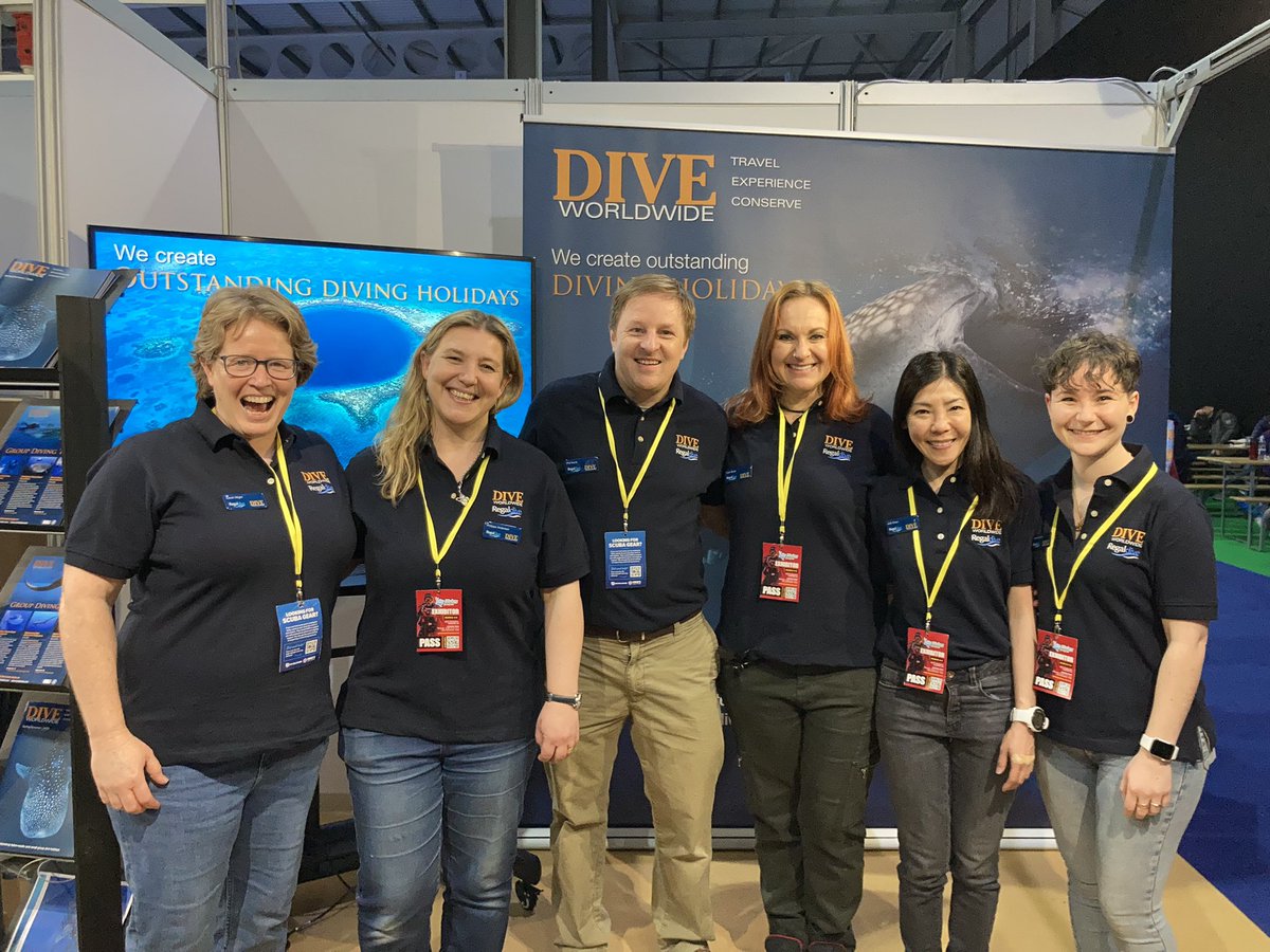 diveworldwide's tweet photo. Come and have a chat with our lovely Dive team at the Go Diving Show. It’s great to catch up with everyone. Plus we’ve got a prize draw, a show offer and loads of ideas for your next diving holiday including small group adventures with some amazing partners! 🦈🤿
#Diveworldwide https://t.co/sG8MjssW2e