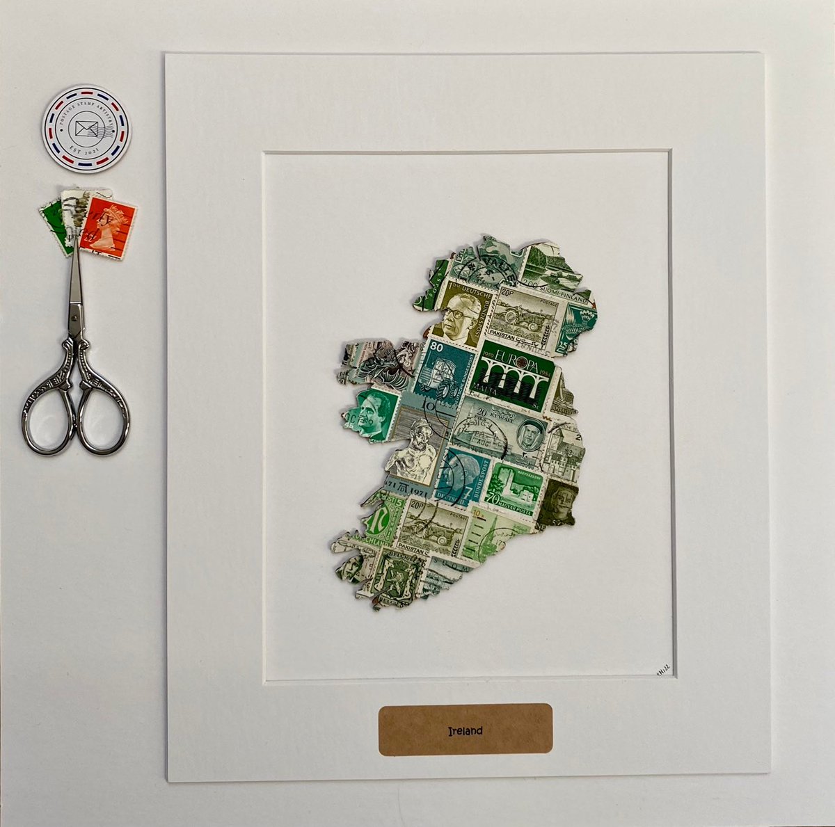 pstampartistry's tweet photo. Excited to share this item from my #etsy shop: Map Of Ireland/Ireland/Country Map of Ireland/Personalised/Handmade/Vintage Postage Stamp Art - 12x10" Unframed Art https://t.co/LeK8HPn0qR
#Ukgiftam #mhhsbd #craftbizparty #postagestamps #art #mapofireland #ireland #eire #stpatsday https://t.co/POXKbzHlp5