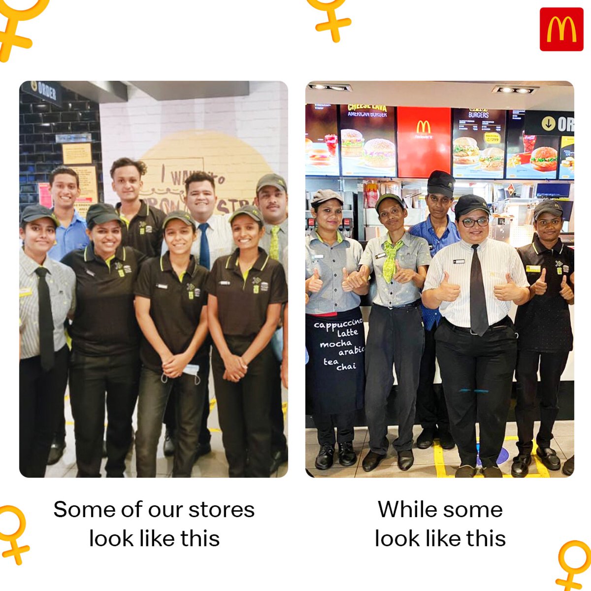 mcdonaldsindia's tweet photo. Can you spot the difference?

#25ActsOfHappy #StayTuned #EmpowerHerNow https://t.co/VZwaF8kbJI