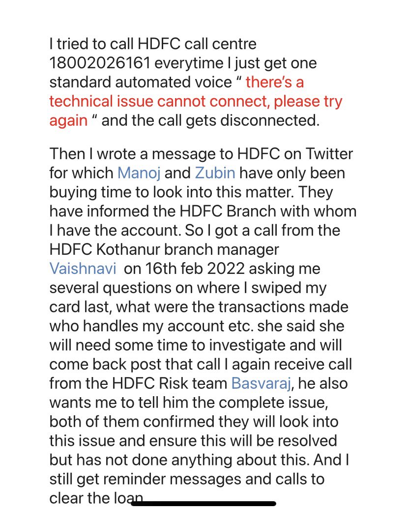 reena_hebbar's tweet photo. I am receiving several messages from Hdfc that my loan is being processed, loan is credited etc. when I have not applied for any loan then why am I receiving these messages?  Need help @suchetadalal @MoneylifeIndia 
@beastoftraal @adityakalra
@HDFCBank_Cares @RBI
@CIBIL_Official https://t.co/RYnzC6i3me