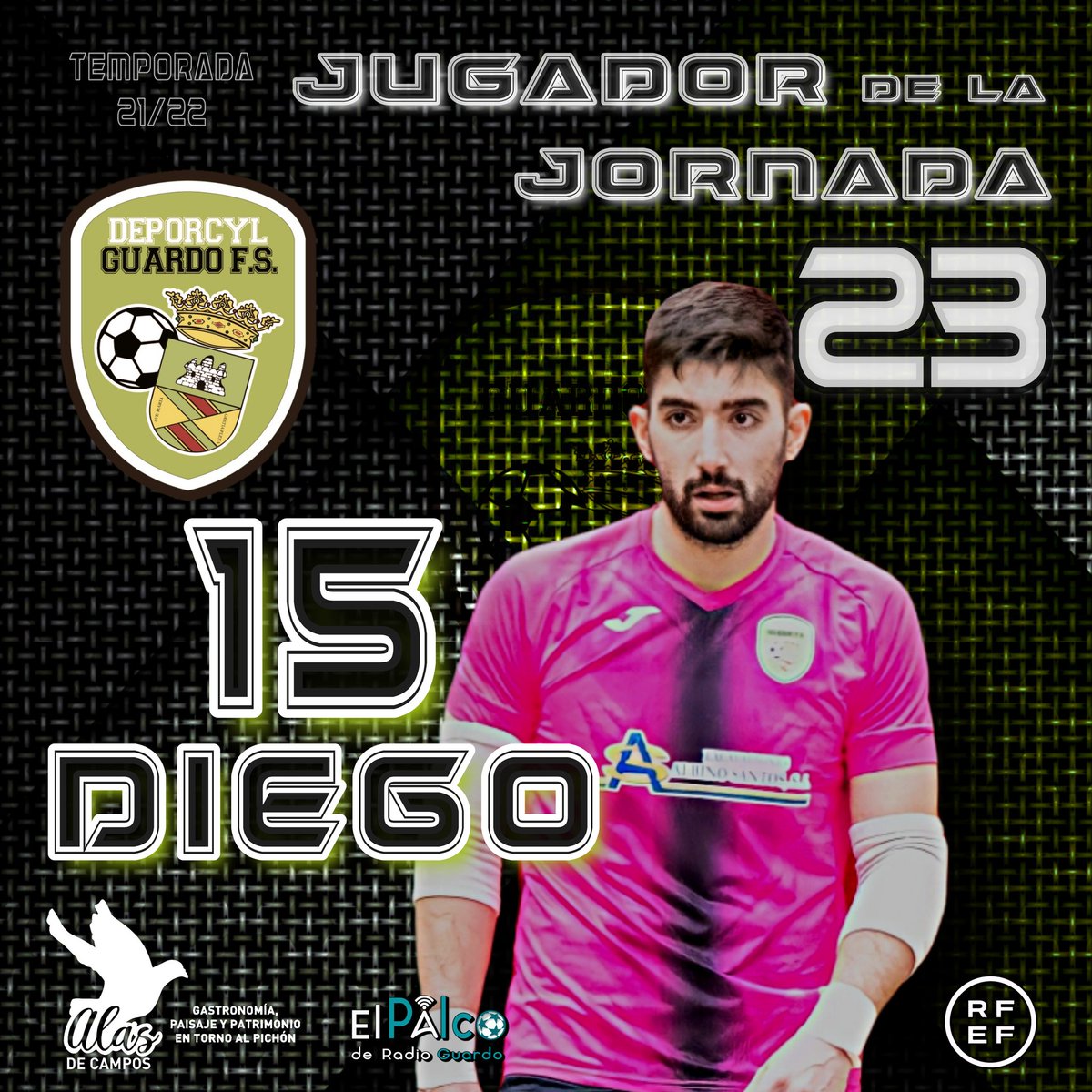guardofs's tweet photo. @DieguitoCapi Elegido jugador de la jornada 23 por "El Palco" de @GuardoRadio

¡Aúpa Guardo! 💚💪1️⃣

#escudo #equipo #afición #diego15 https://t.co/q4Hl3gxq8Y