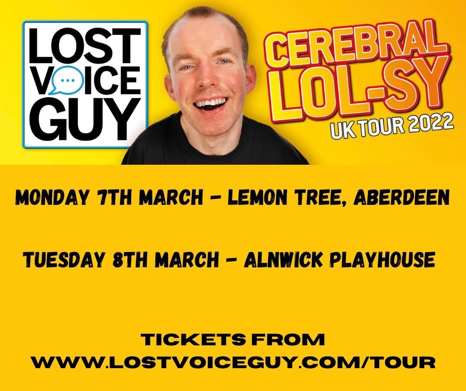 Lost Voice Guy On tour in 2022. Link in bio on Twitter "This week my