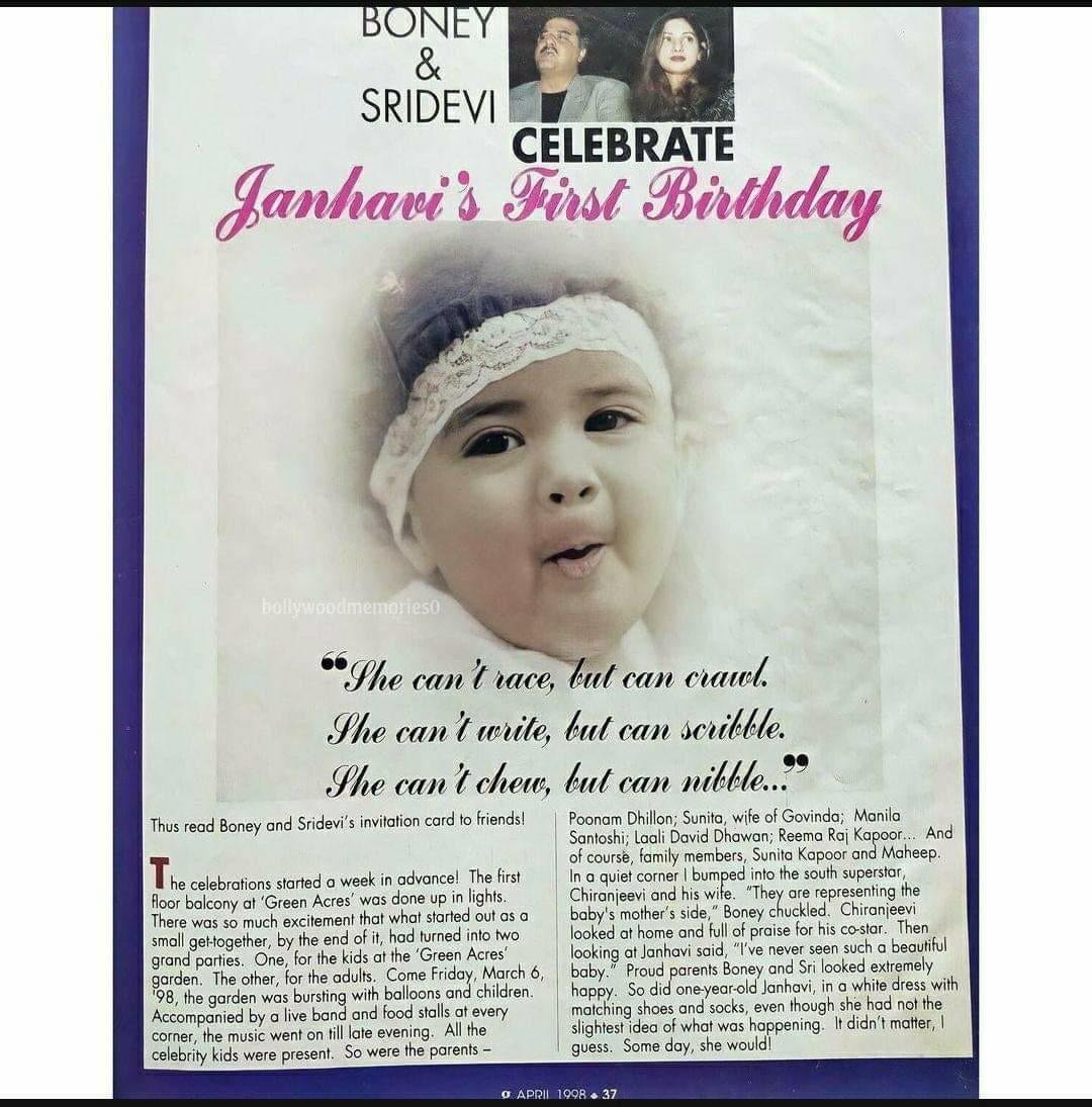 Koimoi's tweet photo. #Throwback to When Boney Kapoor and Late Sridevi celebrated Janhvi's first birthday🥰 Take a look at this beautiful birthday feature ❤️

 #janhvikapoor #boneykapoor #sridevi #firstbirthday #birthday #birthdayfeature #koimoi https://t.co/7DkAcUMpEv