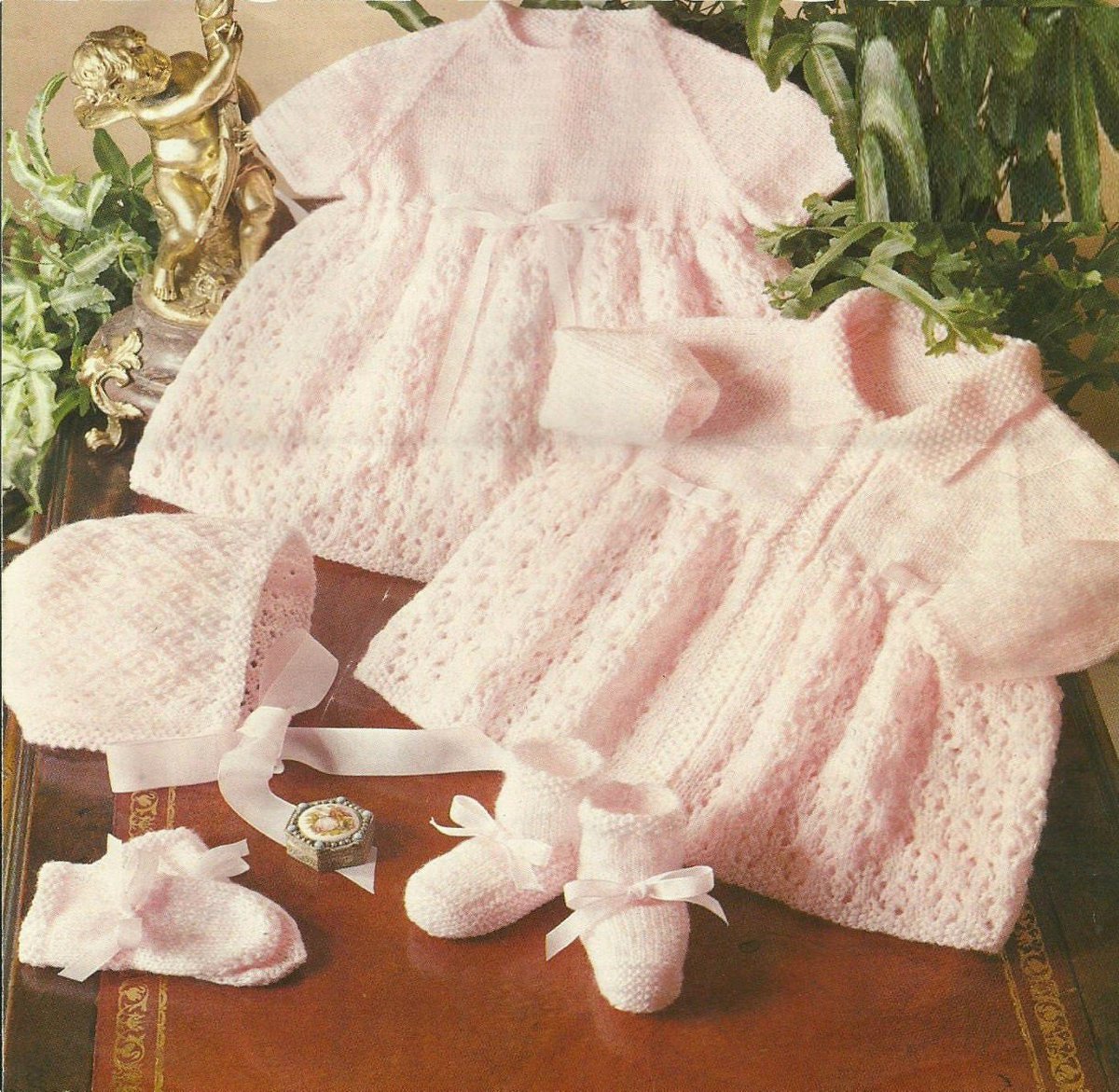 DDCrochetDesign's tweet photo. Excited to share this item from my #etsy shop: Vintage Baby Clothing Knitting Set Booties PDF Pattern Instant Download #knitting #knit #yarn #knittingpattern #bonnet #bootees #baby #wool https://t.co/ATHOWYASVr https://t.co/7LlicvQyvW