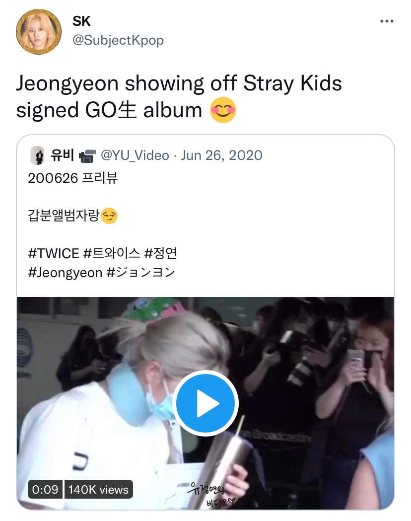 yjyworld's tweet photo. Can definitely count on Jeongyeon to be the the supportive and kind sunbae to all her JYPE juniors 🥺💕 https://t.co/6gLx4U8As8