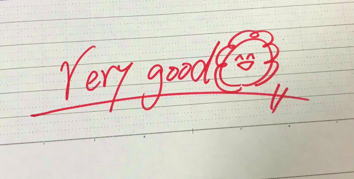 On110O's tweet photo. これ先生っぽくない？？意外と上手く書けた(  •̀֊•́ ) https://t.co/Slc0F5mtQY