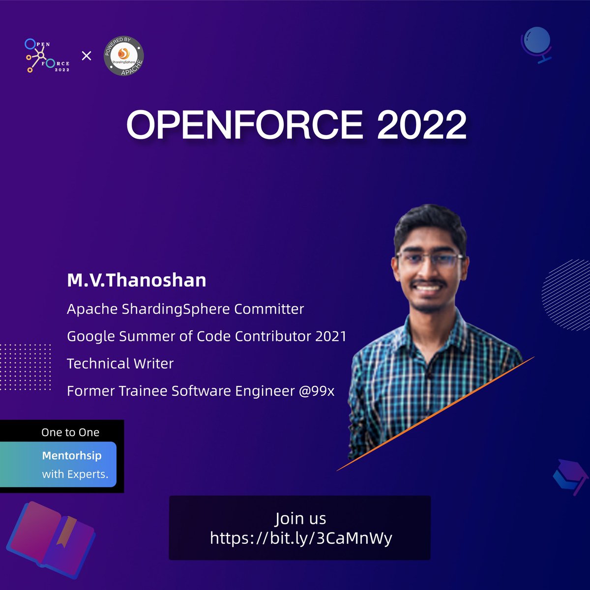 ShardingSphere's tweet photo. Here are the Apache #ShardingSphere mentors for OpenForce 2022 - happy to teach everyone. Itโs our pleasure to support the @codefloworg community.
Feel free to ask them any questions you may have!
#openforce2022 #codeflow #hackathon #opensource #database #sql #java https://t.co/ZuYmgqeMwZ