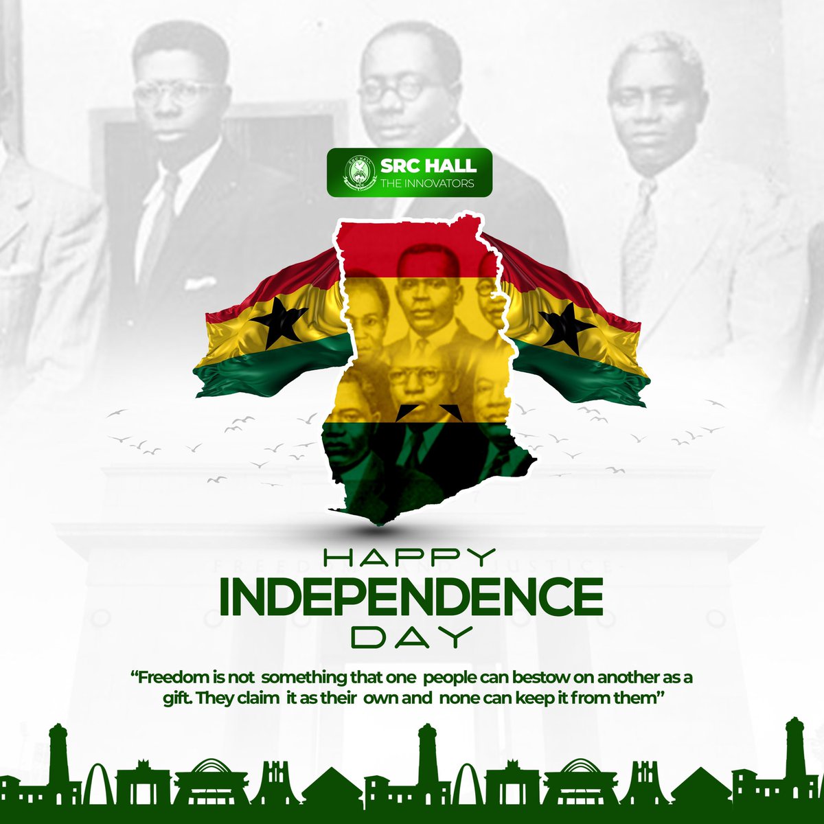 “Freedom is not something that one people can bestow on another as a gift. They claim it as their own and none can keep it from them”
#GhanaAt65