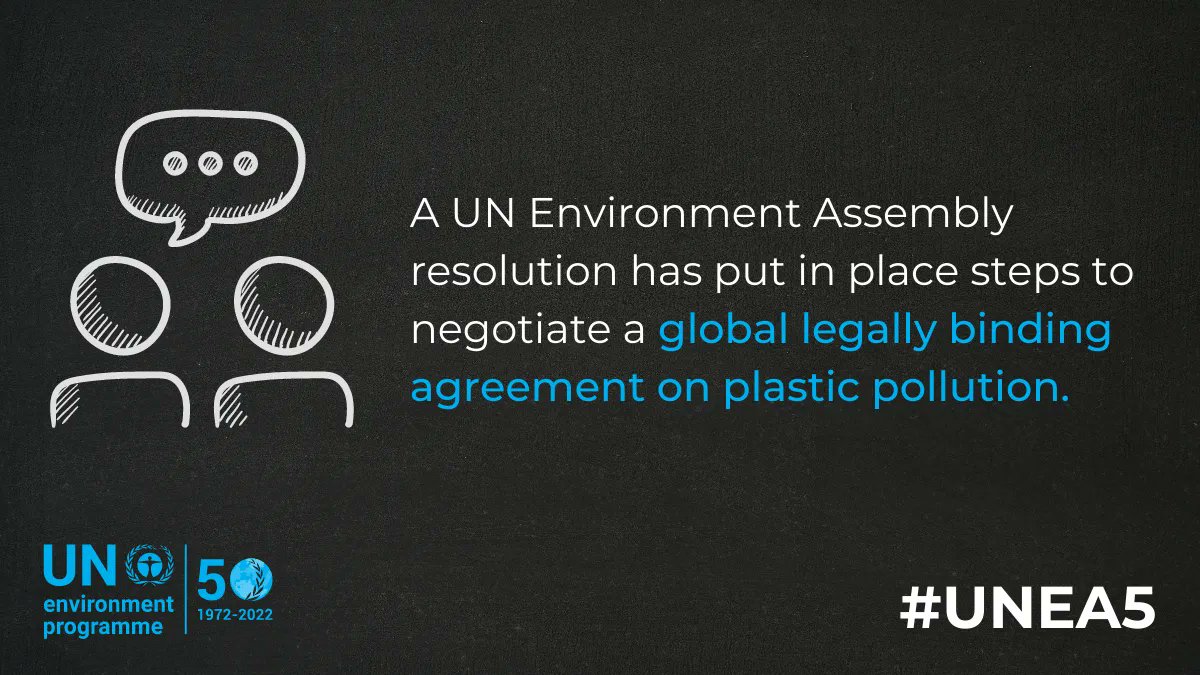 At #UNEA5, Heads of State, Ministers of environment and other representatives from 175 nations endorsed a landmark agreement that addresses the full lifecycle of plastic from source to sea.

More on the #BeatPlasticPollution action: bit.ly/3HDg9UV