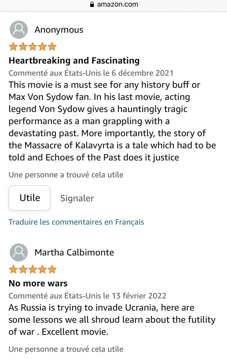 astrid_roos_'s tweet photo. 🎥✨#EchoesOfThePast✨🎥 now available on #AmazonPrimeVideo and #AppleTV in the UK and USA!!!
It’s necessary to never forget the atrocities to create a better world. 
#EchoesOfThePast #Cinema #maxvonsydow #astridroos #nicholasdimitropoulos #antiwar #stopwar #movie #UK #USA https://t.co/7yphHDNw4S