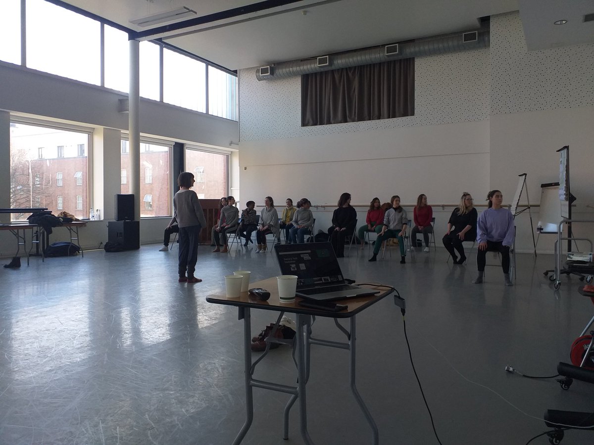 DanceIreland's tweet photo. And we're off! Our first Dance &amp; Tech Hackathon in partnership with @cultureworksie @lightmovesfest @DanceLimerick Thanks to dance artist  Bernadette Divilly for warming us up! https://t.co/q1wKBVFlSE