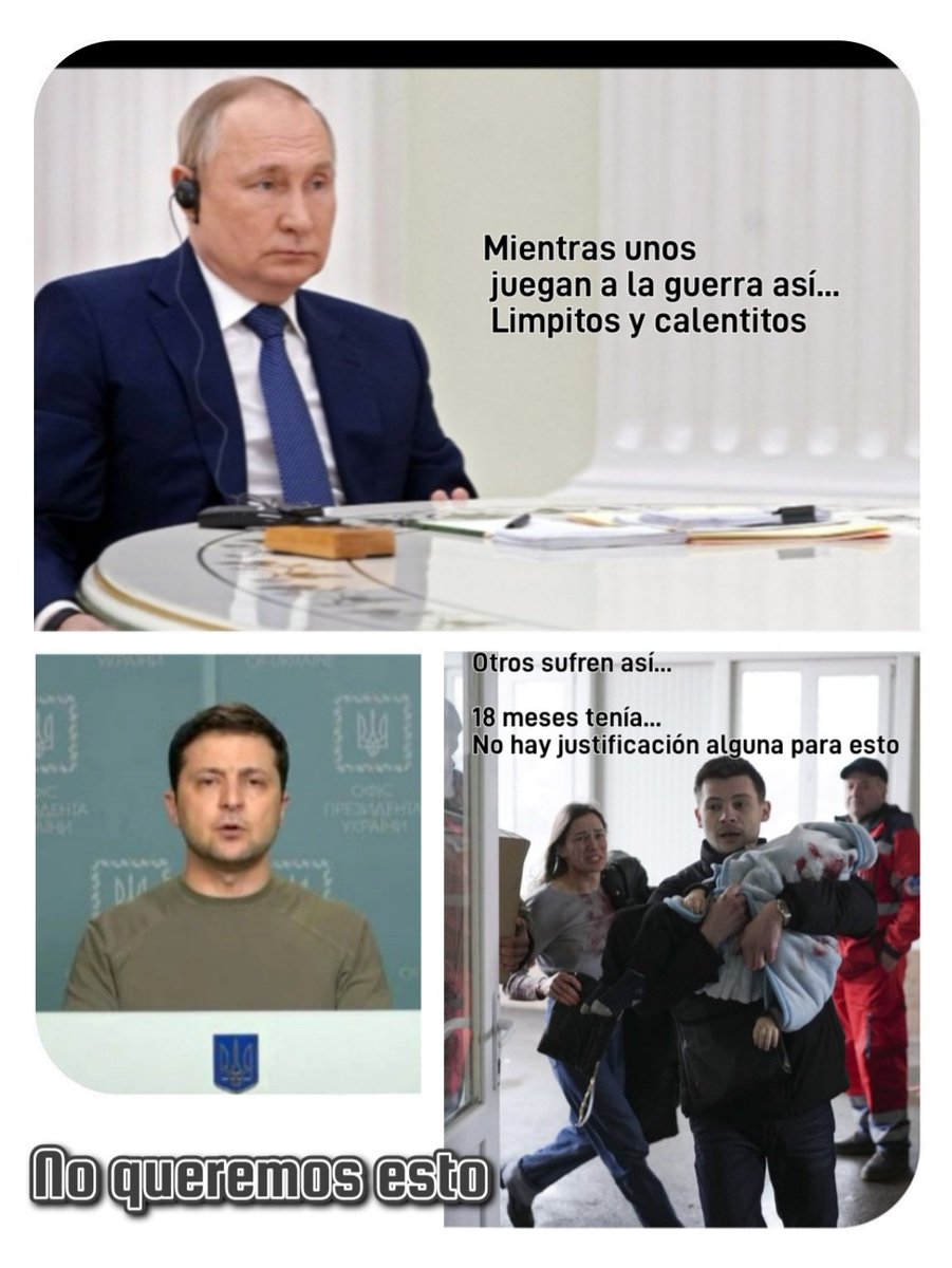 En este siglo hay que resolver los conflictos de otra manera, yo aquí no veo que sufran los que deciden... No es justo #Noalaguerra #UkraineRussianWar #Ukraine #Russia NO QUEREMOS ESTO