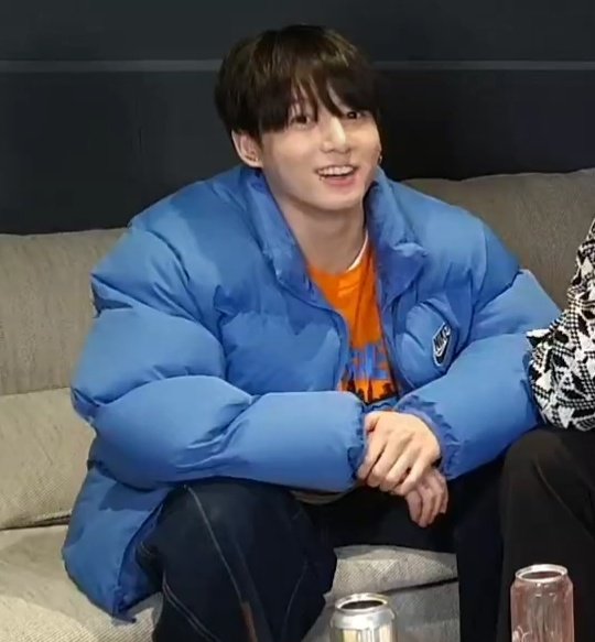 JEON JUNGKOOK SUPREME x NIKE • reversible puffer jacket blue
