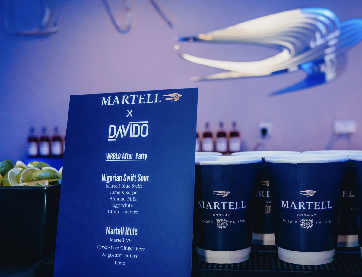 martell's tweet photo. The best way to celebrate a sold out performance by @davido at @TheO2!
#Martell #SwiftOnes #StandoutSwift https://t.co/AFaIHztTv3