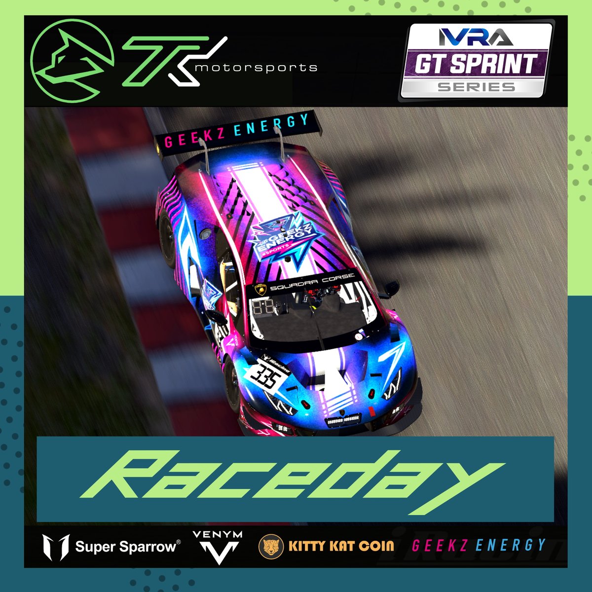 AKAHeroRacing's tweet photo. It is race day! round two of the @IVRALeague GT hyperX Sprint series! we want to repeat our performance from last round. with Tim and Twan on the P/A car. Jarno and Mike are in the AM car.
#WiredToWIn https://t.co/b3HTyfgCPi