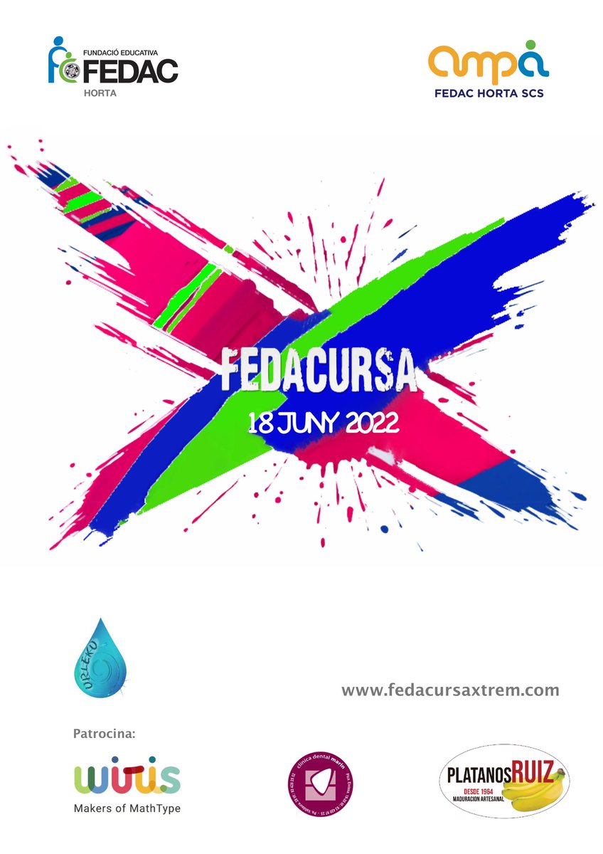 fedacursaxtrem's tweet photo. Et perdràs la @fedacursaxtrem 2022? Demà dilluns dia #7març obrim inscripcions a l’oficina de @AmpaSCS #lhasdeviure @FEDACHorta @FEDACAmilcar @FEDACStaColoma @EscolesFEDAC @AmpaSCS @wiris_science @MARINDENTAL @PlatanosRuiz #barrihorta https://t.co/gDUFt6IwNa