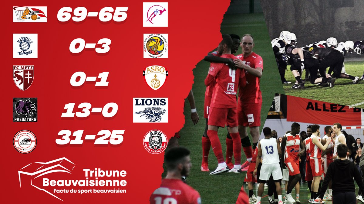 😎 Qui dit mieux ? 
<a href="/BBCO60/">BEAUVAIS BCO</a>  ✅ 
<a href="/VolleyBouc/">Bouc Volley Officiel</a>  ✅
<a href="/AS_BeauvaisOise/">AS Beauvais Oise</a>  ✅
<a href="/PredatorsBvs/">Predators Beauvais</a>  ✅
<a href="/BOUC_Handball/">Beauvais OUC HB</a>  ✅
Un beau samedi de sports pour la <a href="/villedebeauvais/">villedebeauvais</a>