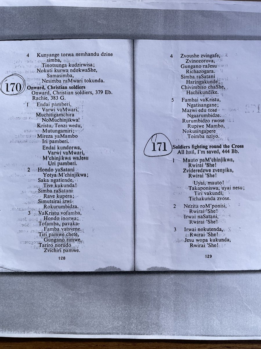 After a break of 2 years, our African choir sang this morning, a reminder in Shona that we are an Army marching to war.