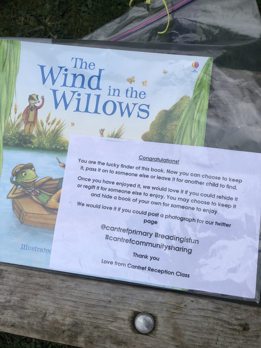 Alice found something very special on her morning walk! She left it for a child to find and enjoy <a href="/CantrefPrimary/">Cantref Primary School</a> #readingisfun #cantrefcommunitysharing