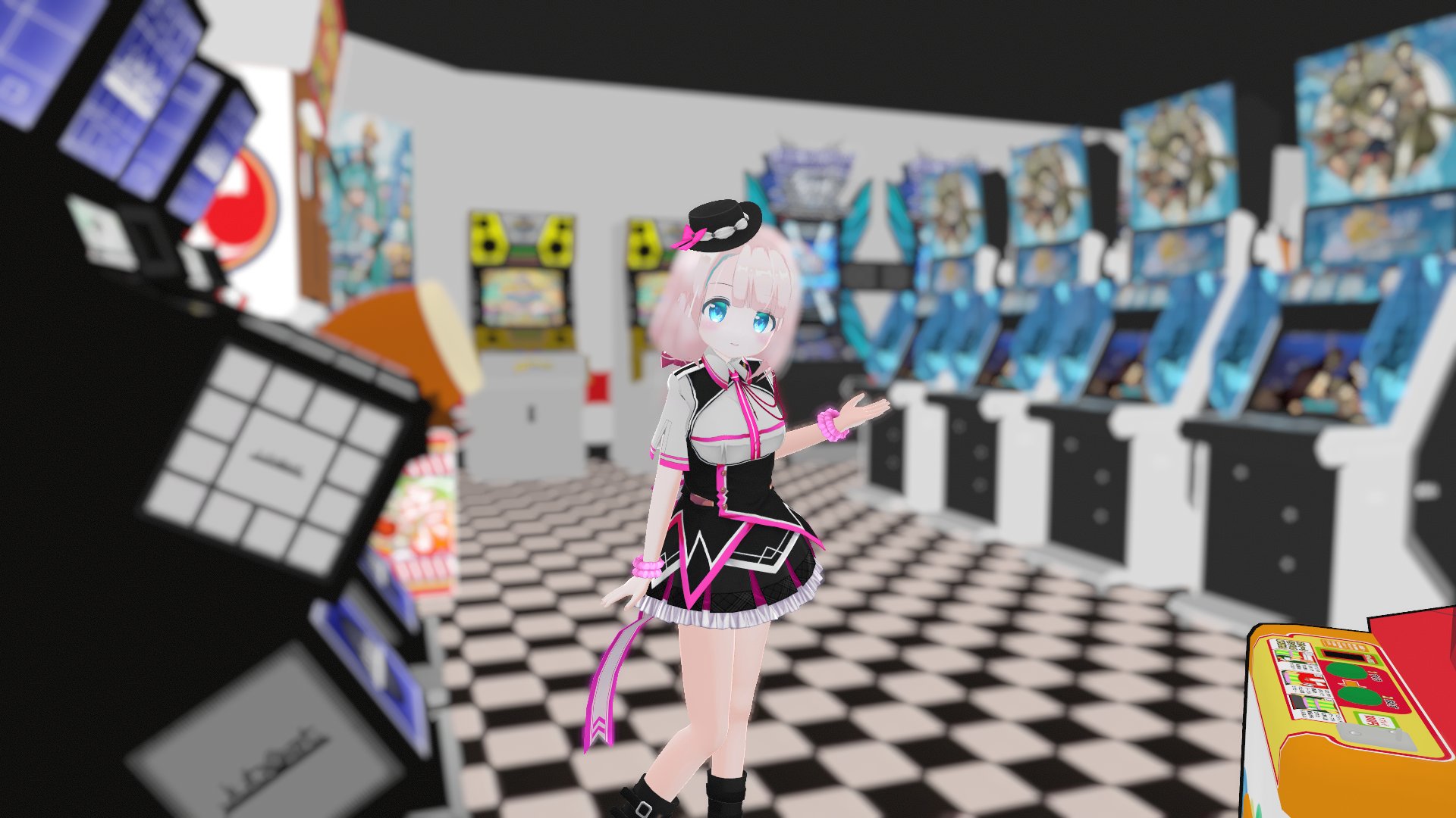 アイリス 公式 Vパフォーマー すごく好みのワールドを見つけたので紹介します 今回のワールドは タヌユキ さんの ミニ ゲームセンター Jp です すごく音ゲーが好きなので 昔はよくゲーセンに行ったのです 色んなゲームの音が混ざって