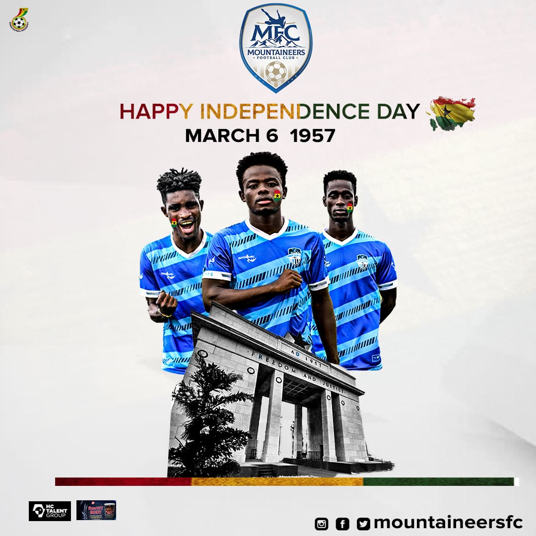 mountaineersfc's tweet photo. 🇬🇭 |   𝐇𝐀𝐏𝐏𝐘 𝐈𝐍𝐃𝐄𝐏𝐄𝐍𝐃𝐄𝐍𝐂𝐄 𝐃𝐀𝐘
#MFC🔵⚪
#Happy65thindependenceanniversary https://t.co/vEAR1uFzOh