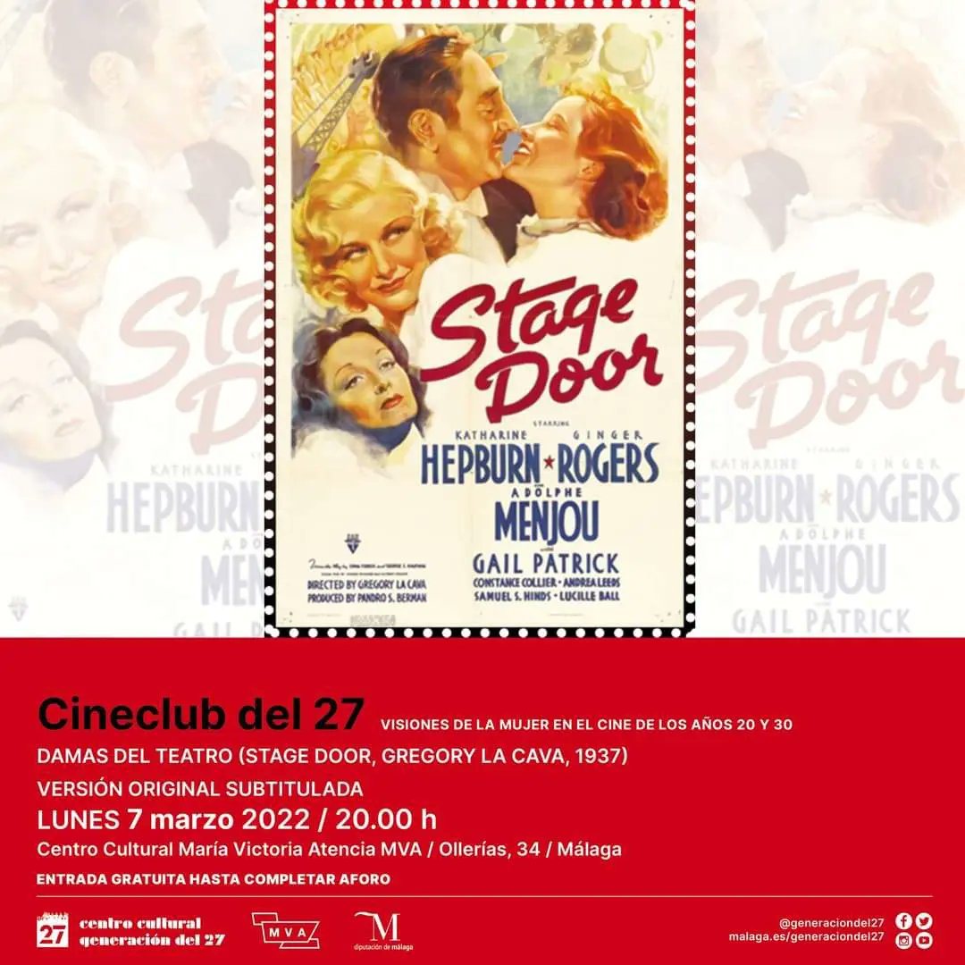 Mañana celebramos el Día Internacional de la Mujer con la📽️ Proyección del documental #LasSinsombrero III. El exilio que se exhibirá en la Casa de la Cultura de Arroyo de la Miel, lunes 19h

📽️Pase del CineClub del 27 en <a href="/CulturaMVA/">Centro Cultural MVA</a> proyección de "Damas del Teatro" lunes 20h