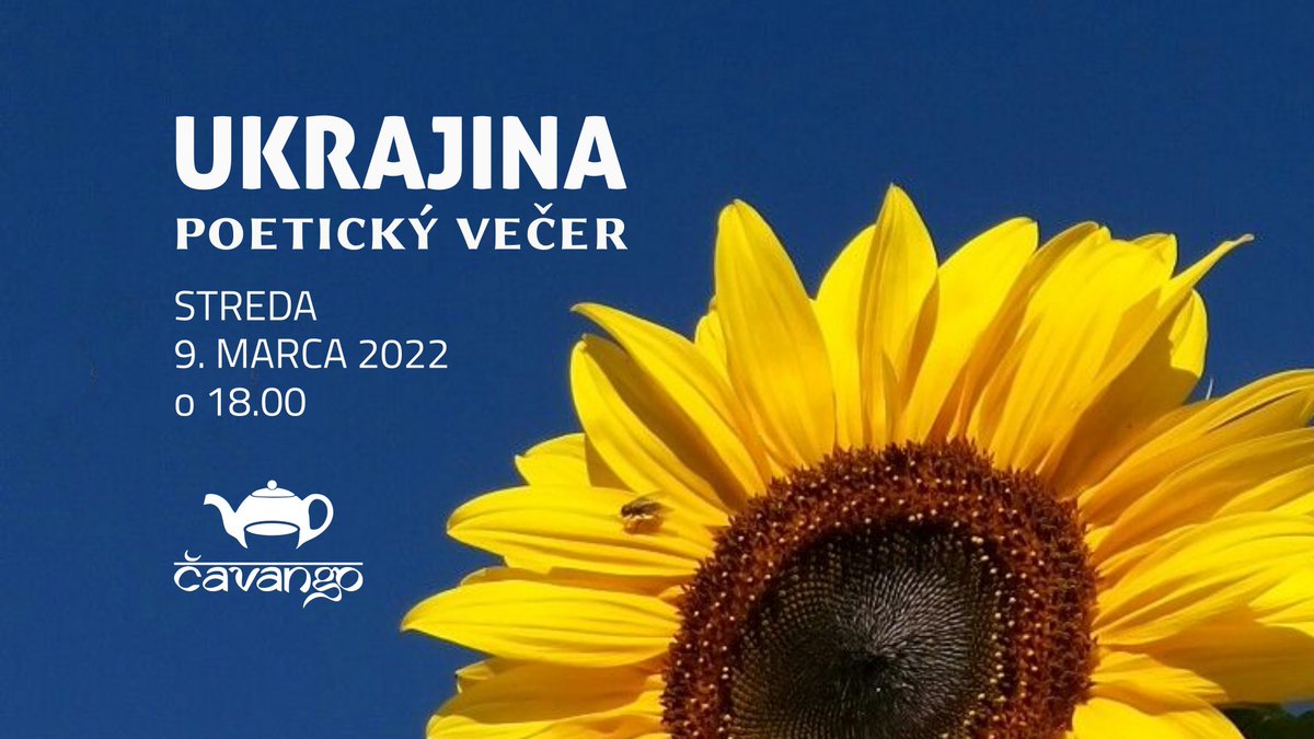 cavango's tweet photo. POETICKÝ VEČER: UKRAJINA venujeme výhradne čítaniu ukrajinskej poézie, ktorá má bohatý kultúrny základ. Viac info https://t.co/UqLMWRtptW
#ukrajina #ukraine #poetickyvečer #poetickyvecer #cavango #čavango #čajovňa #poezia #poetry #activist #poet https://t.co/H1g4XQShgP