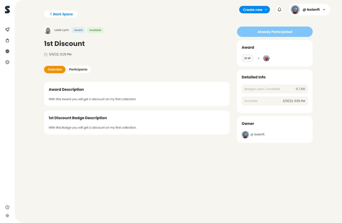 lexienft's tweet image. 🏆 The 1st Discount Award is now available: soonaverse.com/award/0x35bc31… 

With this Award you will get a discount on my first collection. #IOTA #NFT #NFTs