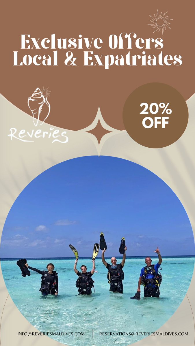 Enjoy Exclusive Offers for expatriates and Local Guests with Book Direct Benefits and Extra 20% Off on Early Bird Offer at Reveries #Maldives! 🐬🏝🤩 For bookings, please click here 👉 bit.ly/3GXSgHu #reveriesmaldives #specialoffer #booknow #reveries