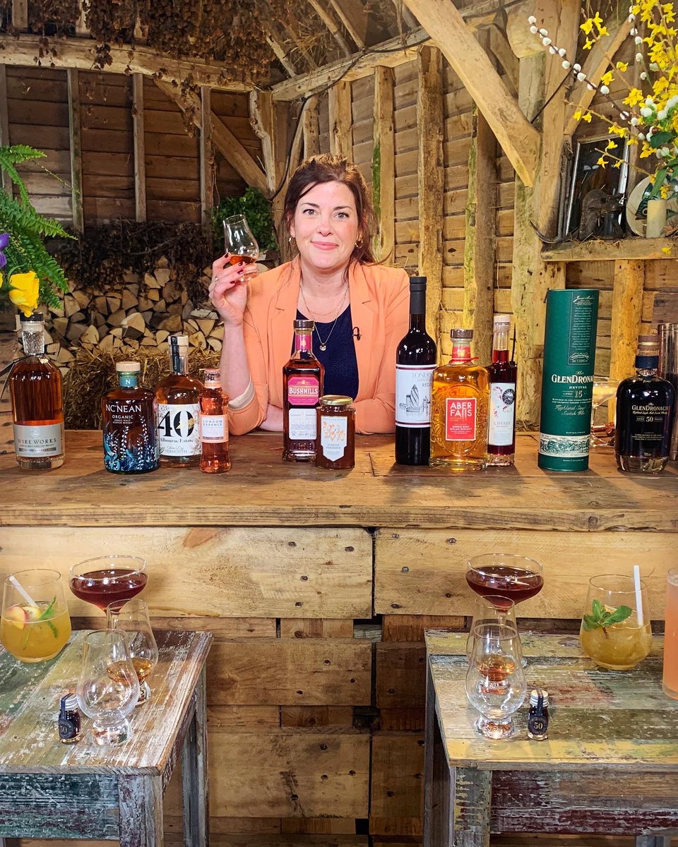BeckyPaskin's tweet photo. Turn your telly to @ITV now to watch little old me taste through six British whiskies made by some incredibly talented women (and yes, that’s a 50yo GlenDronach!) #IWD2022 https://t.co/u6S3nsaWu0