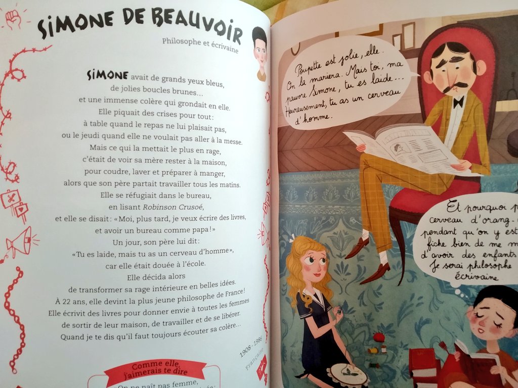 Estoy deseando hablarles a mis alumnas/os de Simone de Beauvoir por el #8M. Para mí, es una gran referente feminista, de las mejores, sin duda. Su gran cita:
"On ne naît pas femme, on le devient" 
💜
