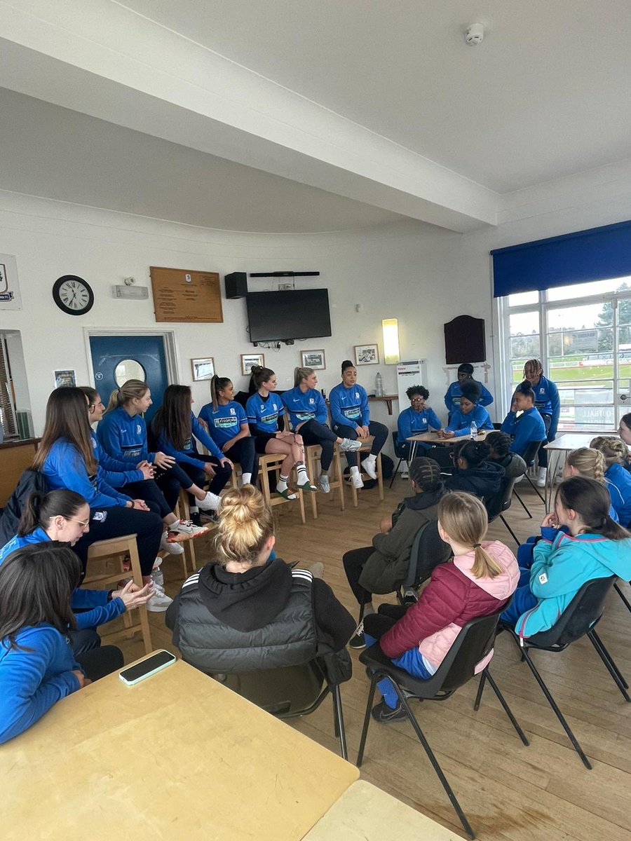 Todays first team match is dedicated to #InternationalWomensDay.
Our youth players are attending the match and enjoying being part of the day.
First team players held a Q&amp;A this morning, to inspire our future senior generation.