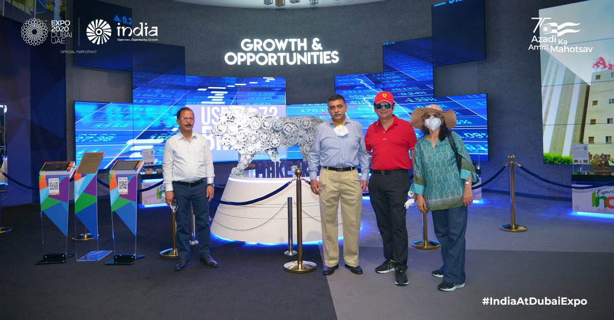 IndiaExpo2020's tweet photo. Mr. R.K. Pachnanda, Chairman, Haryana Electricity Regulatory Commission, visited the #IndiaPavilion at @expo2020dubai. 

#IndiaAtDubaiExpo #Expo2020Dubai @PachnandaR https://t.co/y8Sj4EVPFo