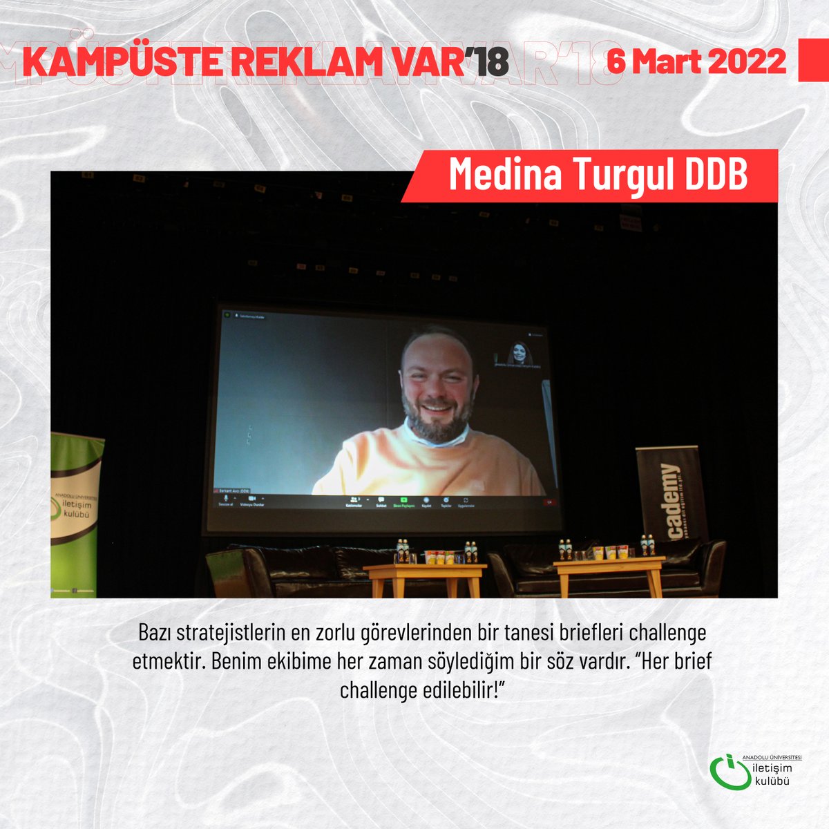 Oturumumuz devam ediyor! #kampustereklamvar18 #reklamıneneglencelihali