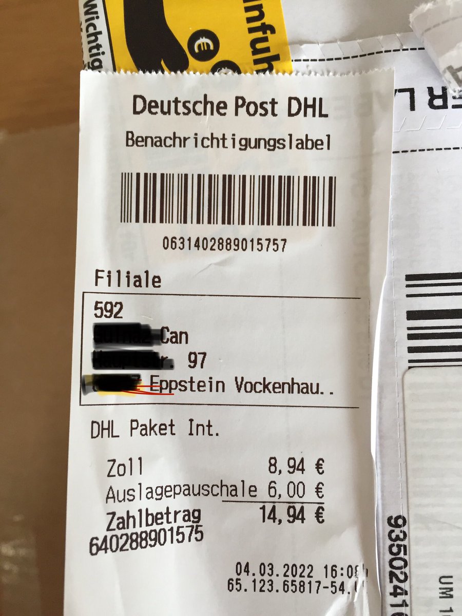 col_philburn's tweet photo. @qvcuk when you send a birthday gift to Germany from the UK and the recipient has to pay €15 for the privilege…..oh and there will be 2 x more to pay when the rest of the order arrives (in 3 separate boxes!!!) QVC don’t think they need to make the customer aware 😣 https://t.co/H8g0iOuVfW