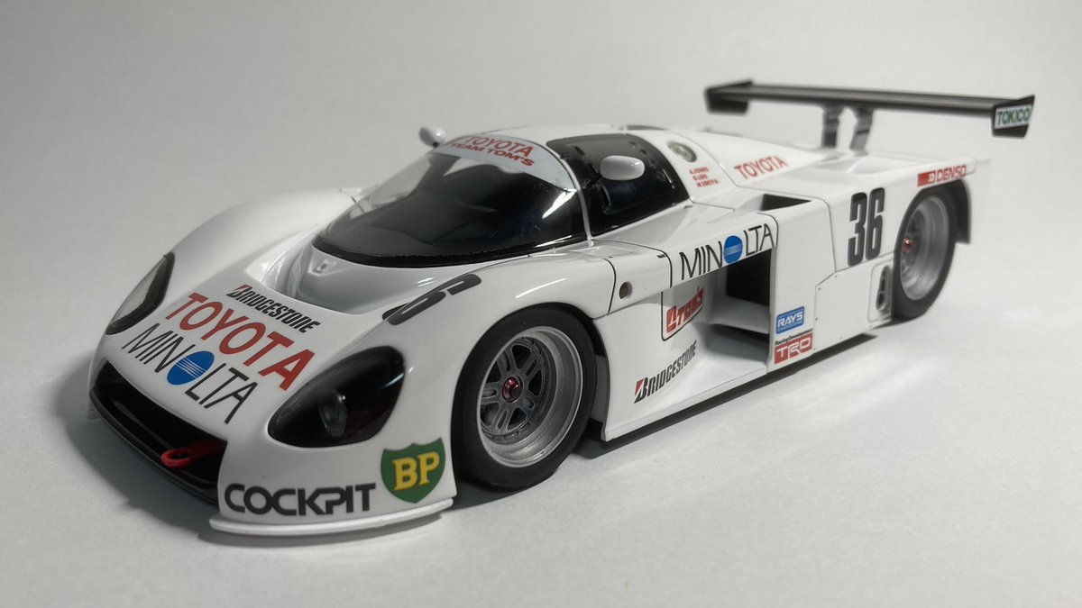 YamadaiRacing's tweet photo. ハセガワ トヨタ 87C シェイクダウン
完成しました✨
自身初のCカー制作で、デカールが破れたり持って行かれたりしましたが…なんとか形になりました👍
穴埋め作業やプラバン追加など普段はない行程にも少し苦戦しましたが(やってないとこもあるけど笑)、遠目で見れば良い感じです😂
#ハセガワ
#87C https://t.co/wImnSZJ6sb
