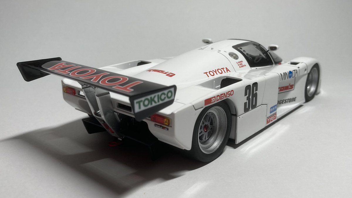 YamadaiRacing's tweet photo. ハセガワ トヨタ 87C シェイクダウン
完成しました✨
自身初のCカー制作で、デカールが破れたり持って行かれたりしましたが…なんとか形になりました👍
穴埋め作業やプラバン追加など普段はない行程にも少し苦戦しましたが(やってないとこもあるけど笑)、遠目で見れば良い感じです😂
#ハセガワ
#87C https://t.co/wImnSZJ6sb