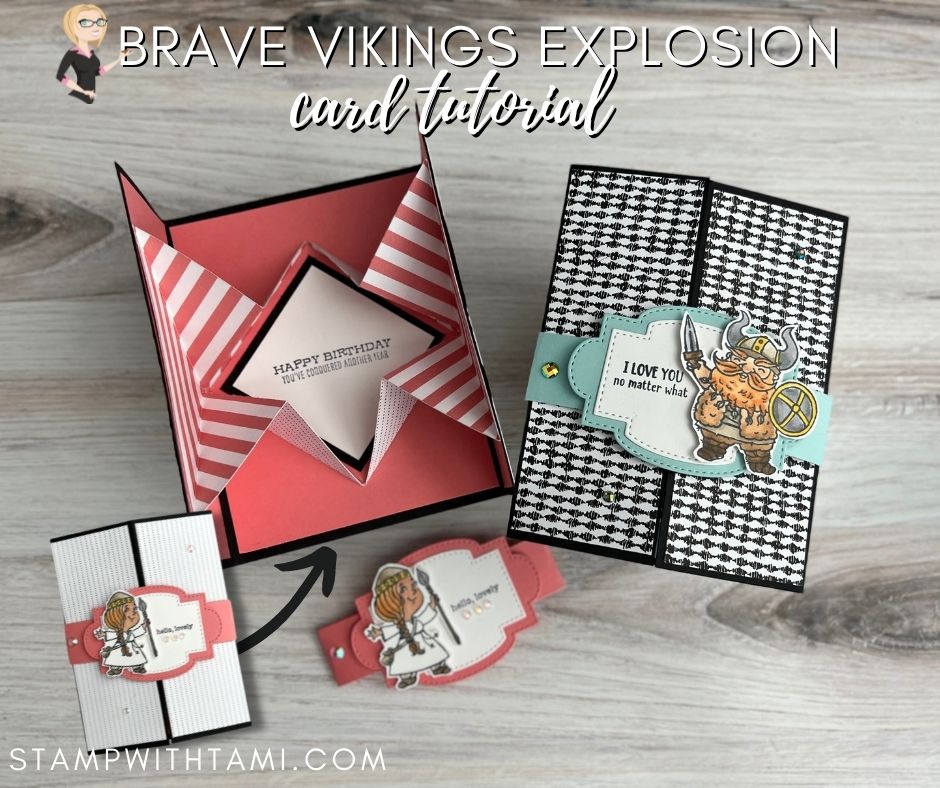 stampwithtami's tweet photo. I had some fun with #stampinup Brave Vikings stamp set for these explosion fun fold cards. Cards 4 &amp; 5 in my Explosion fun fold series. So darn cute! Get instructions and a template here: https://t.co/3slb5hbQSO
#funfolds #bravevikings #stampinupdemonstrator https://t.co/gu2KscYyVn