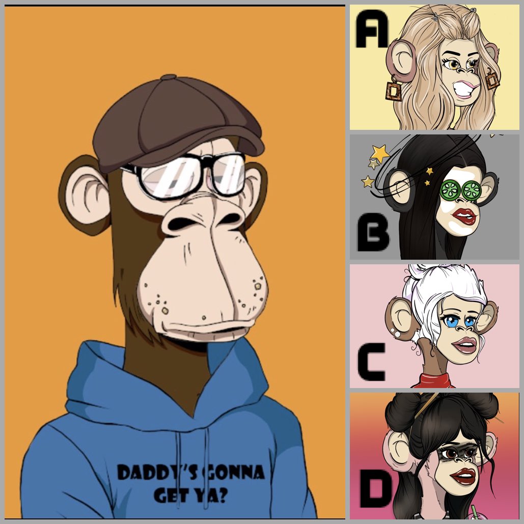 shittrade's tweet photo. @BaeApes @ApeDadsNFT Gus is getting hitched up and needs some help picking his forever Bae.  Gus is making a move to the ledger and needs his partner please help!!! https://t.co/HJAB9t1SPY