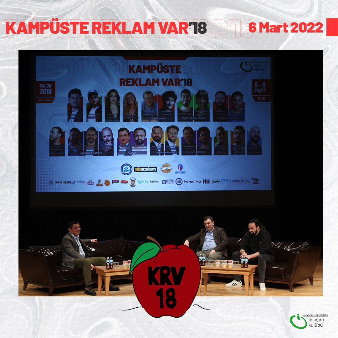 Kampüste Reklam Var’da oturumumuz  Getir x Serhat Karakaya ve Sezer Derkuş ile devam ediyor. İyi seyirler dileriz. #kampustereklamvar18 #reklamıneneglencelihali