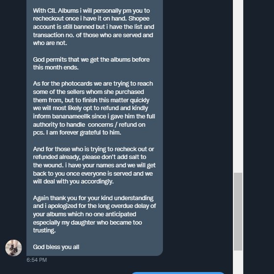 bananameeeeelk's tweet photo. mass update (03/06/22)

wonyucart/her mother's statement regarding items. as always i am just relaying this to everyone https://t.co/Eq2hBv8T0w