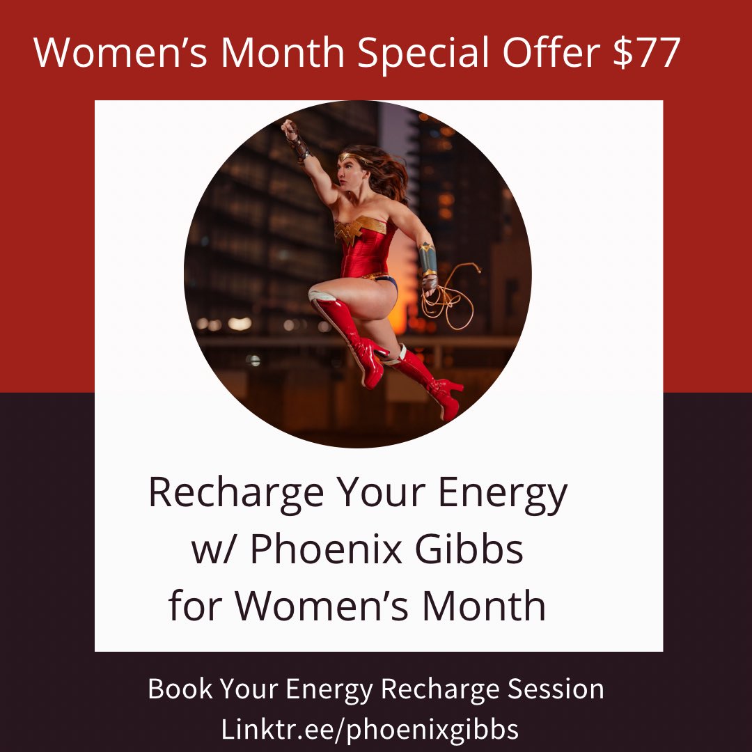 Recharge Your Energy for Women’s Month. $77 special offer. #InternationalWomensDay2022 #WomensHistoryMonth #womensday #energyrecharge #energy #recharge